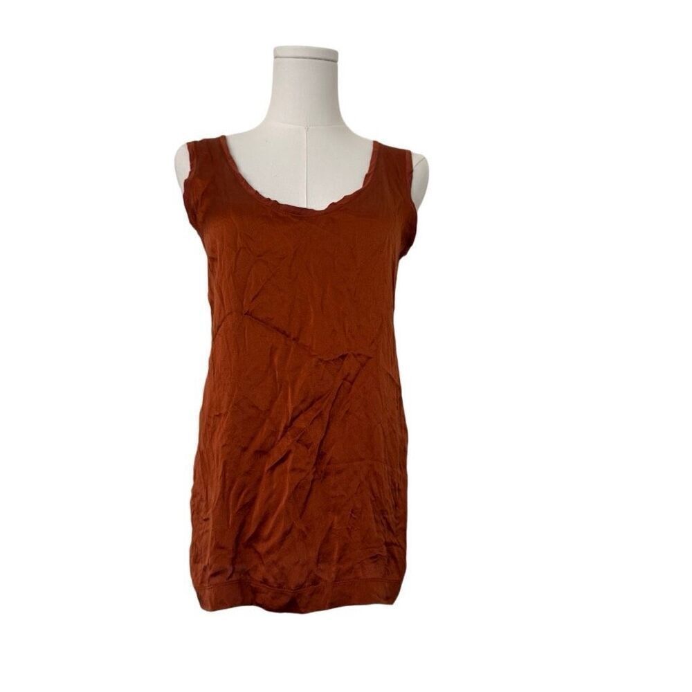 Vintage designer GUCCI TOM FORD silk brown tank top sz s